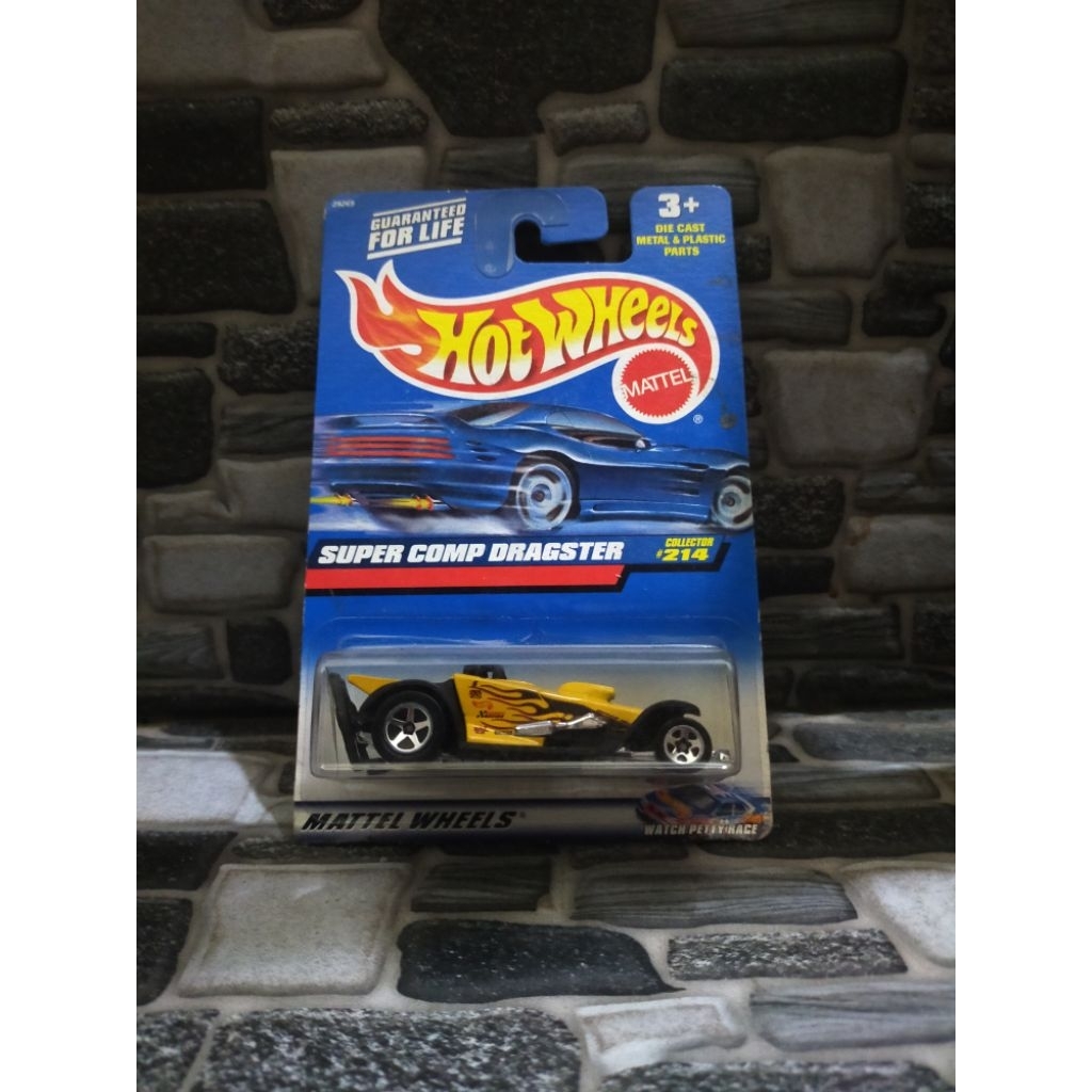 Hot Wheels Super Comp Dragster Kuning - Blue Card