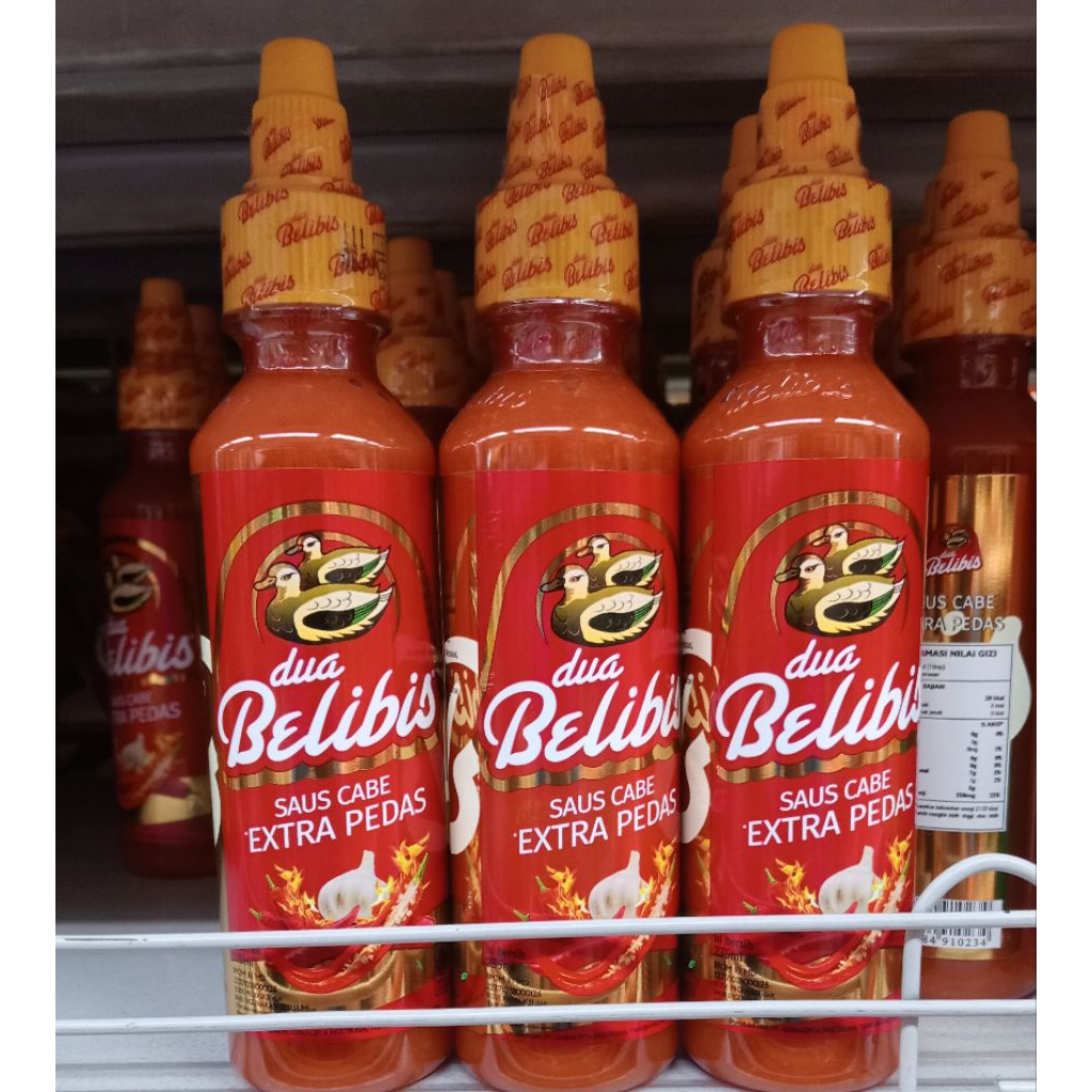 Dua belibis saus extra pedas 235 ml botol