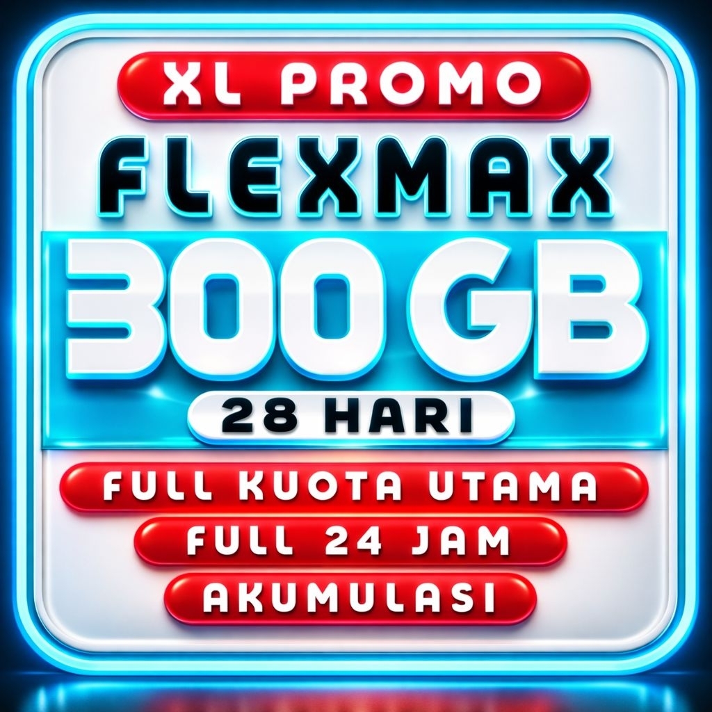 SUPER PROMO KUOTA XL TERBARU FLEXMAX 300GB DAN BEBAS PUAS 30 HARI