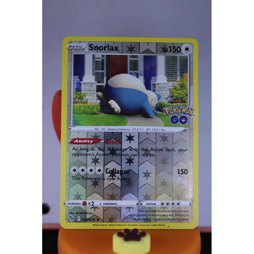 Snorlax Sleep PokemonGo KARTU POKEMON TCG