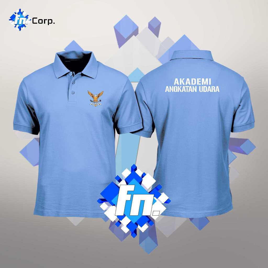 BAJU POLOSHIRT KAOS KERAH LENGAN PENDEK TARUNA AAU AKADEMI ANGKATAN UDARA ATASAN PRIA WANITA ADEM LE