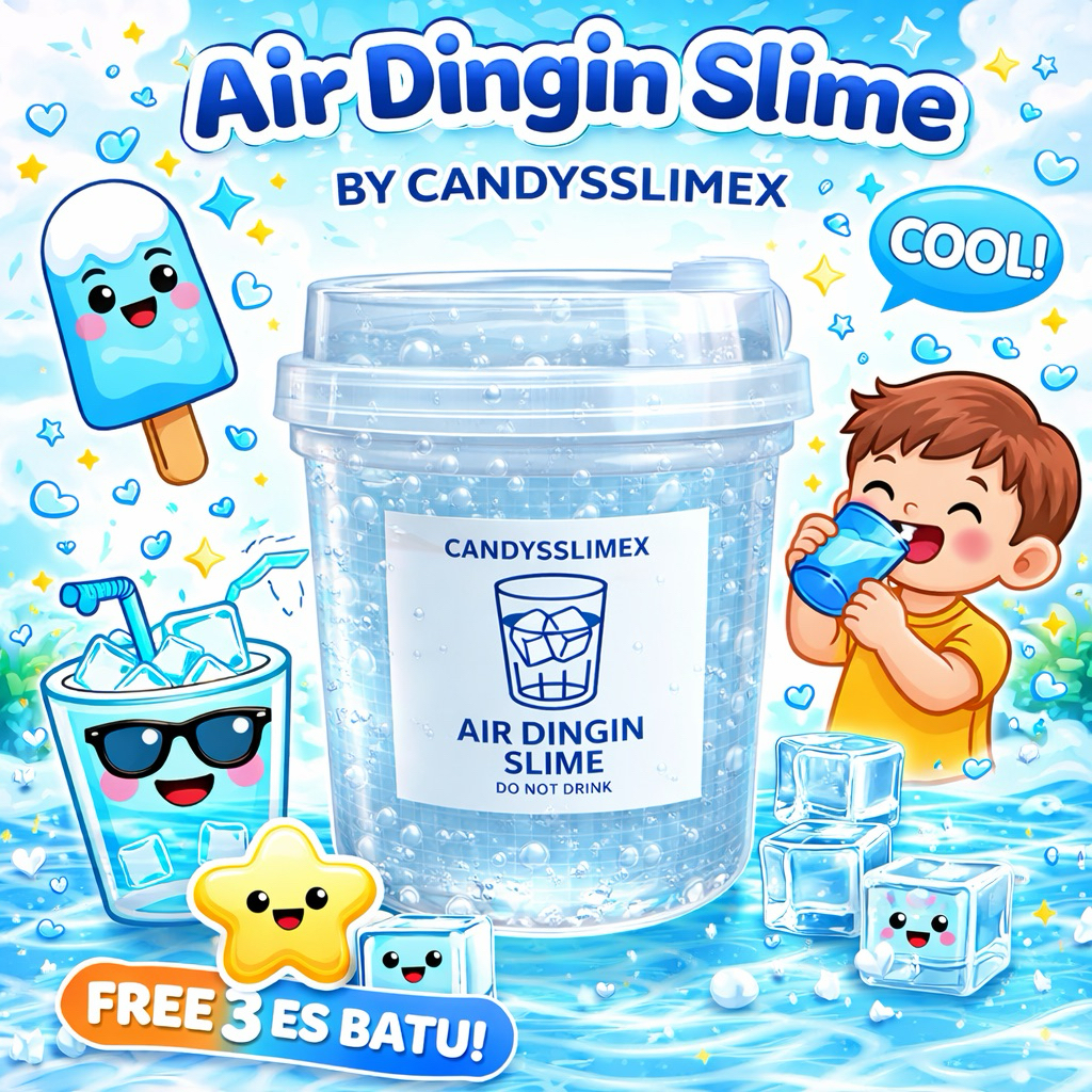 Air Dingin Slime By Candysslimex | Clear Slime | Slime Bening | Slime Minuman Viral | Mainan Anak