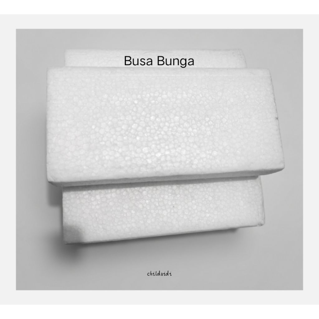 Stereofoam bunga kering putih/ busa bunga/busa dekorasi 20X10X5