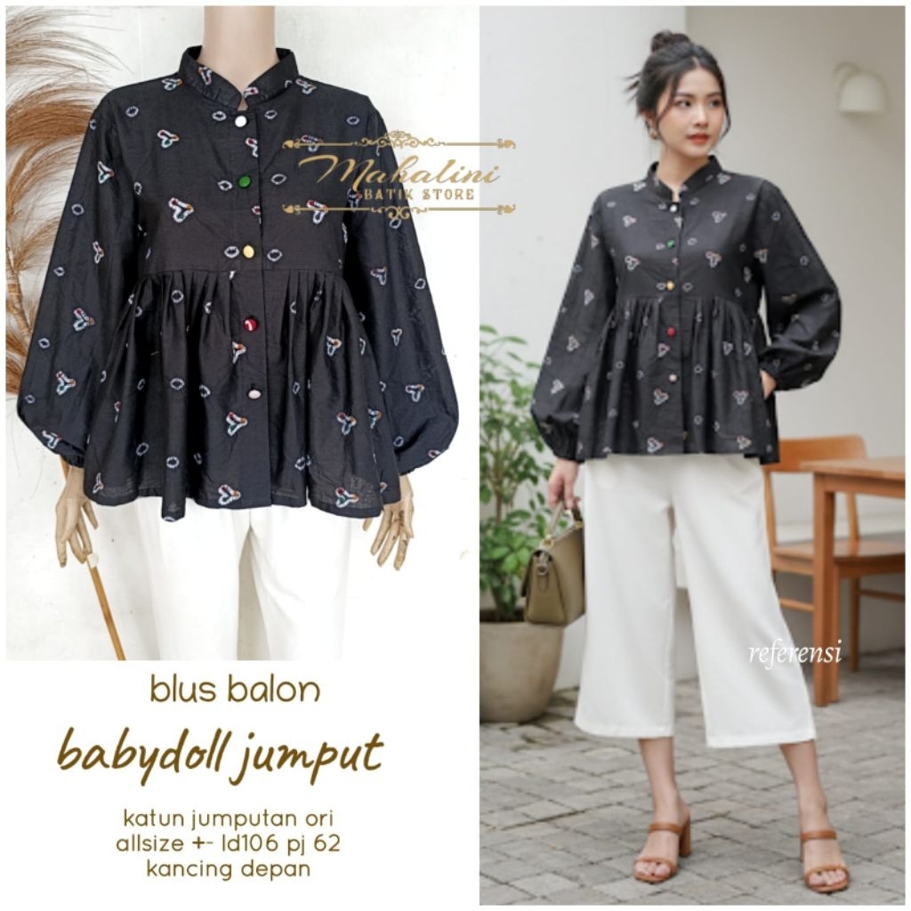 atasan batik jumputan,bahan jumputan handmade solo