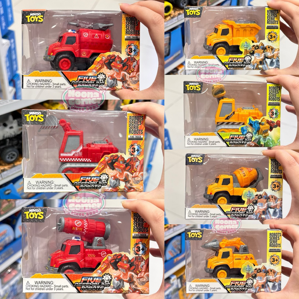 Miniso Toys ‼️ Mainan Anak Mobil Truck / Assembling Toys Robot Transformation Vehicle 5in1 Collectio