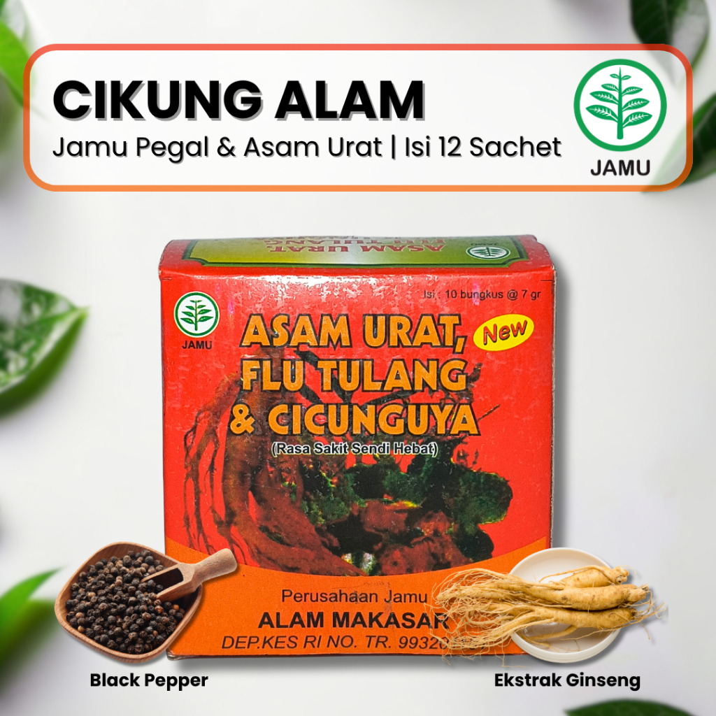Jamu Herbal ALAM MAKASSAR Serbuk Untuk Membantu Meredakan Asam Urat, Rematik, Flu Tulang, dan Nyeri 