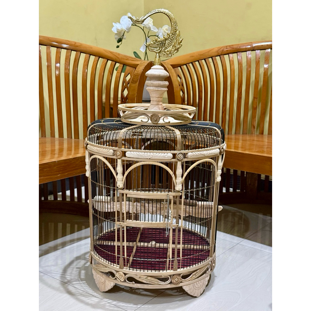 sangkar burung perkutut mashio klasikan jemur