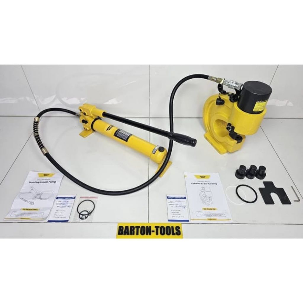 12mm Angle Steel Hydraulic Busbar Punching CH-70L Dengan Pump CP-700 BARTON Alat Pelubang Besi Siku 