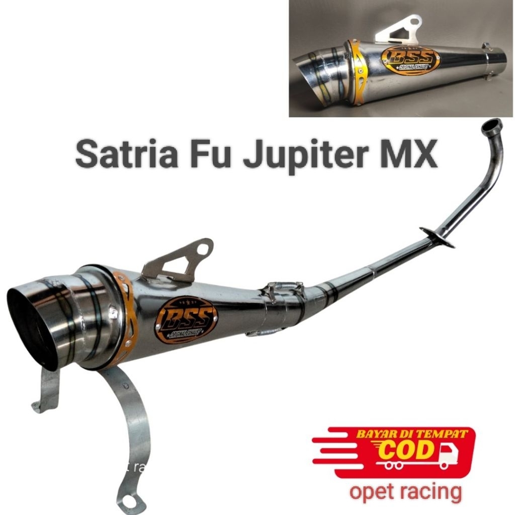 Kenalpot racing BSS satria Fu karbu satria Fu injeksi Jupiter MX old Jupiter MX new/135