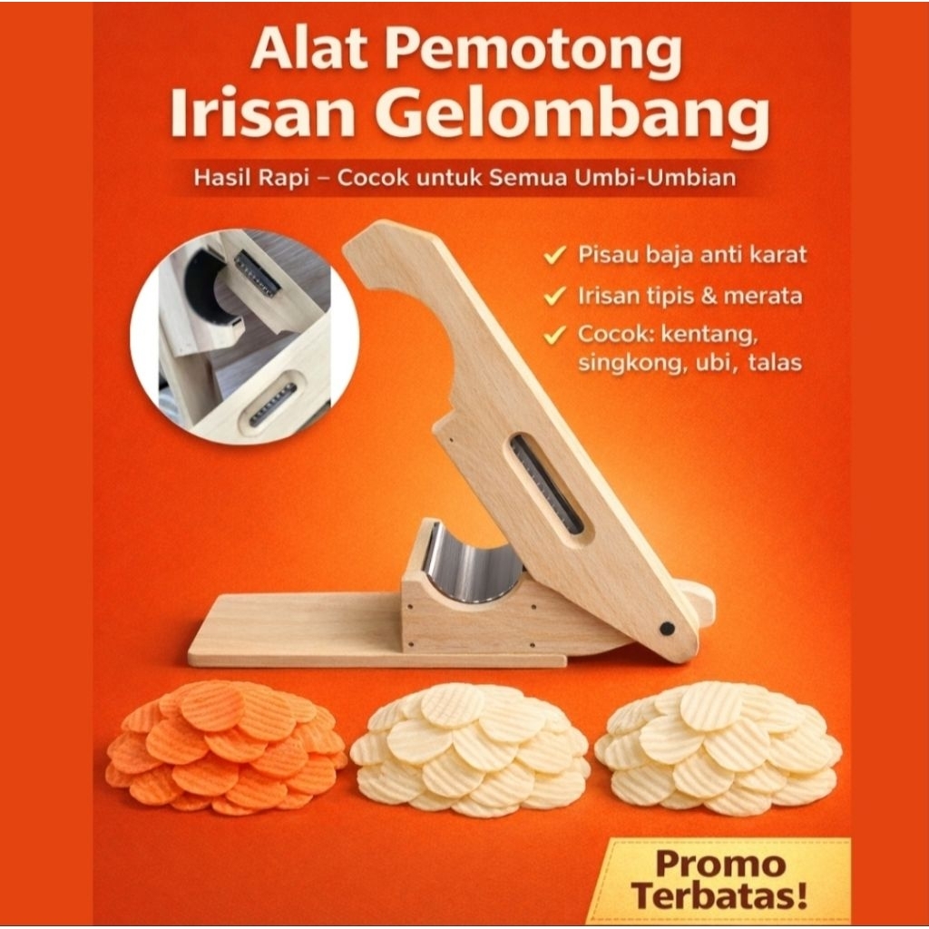 Serutan Keripik Kayu - Alat serut singkong, pisang, ubi, kentang manual tajam