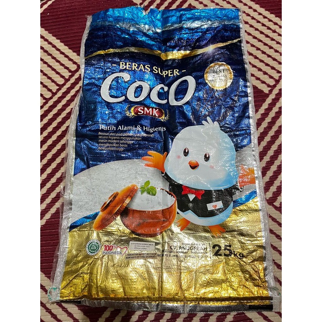 KARUNG LAMINASI BEKAS BERAS 25 kg