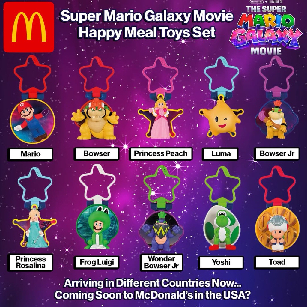 Happy Meal Super Mario / Happy Meal x The Super Mario Galaxy 2026 / Happy Meal Super Mario / Happy M