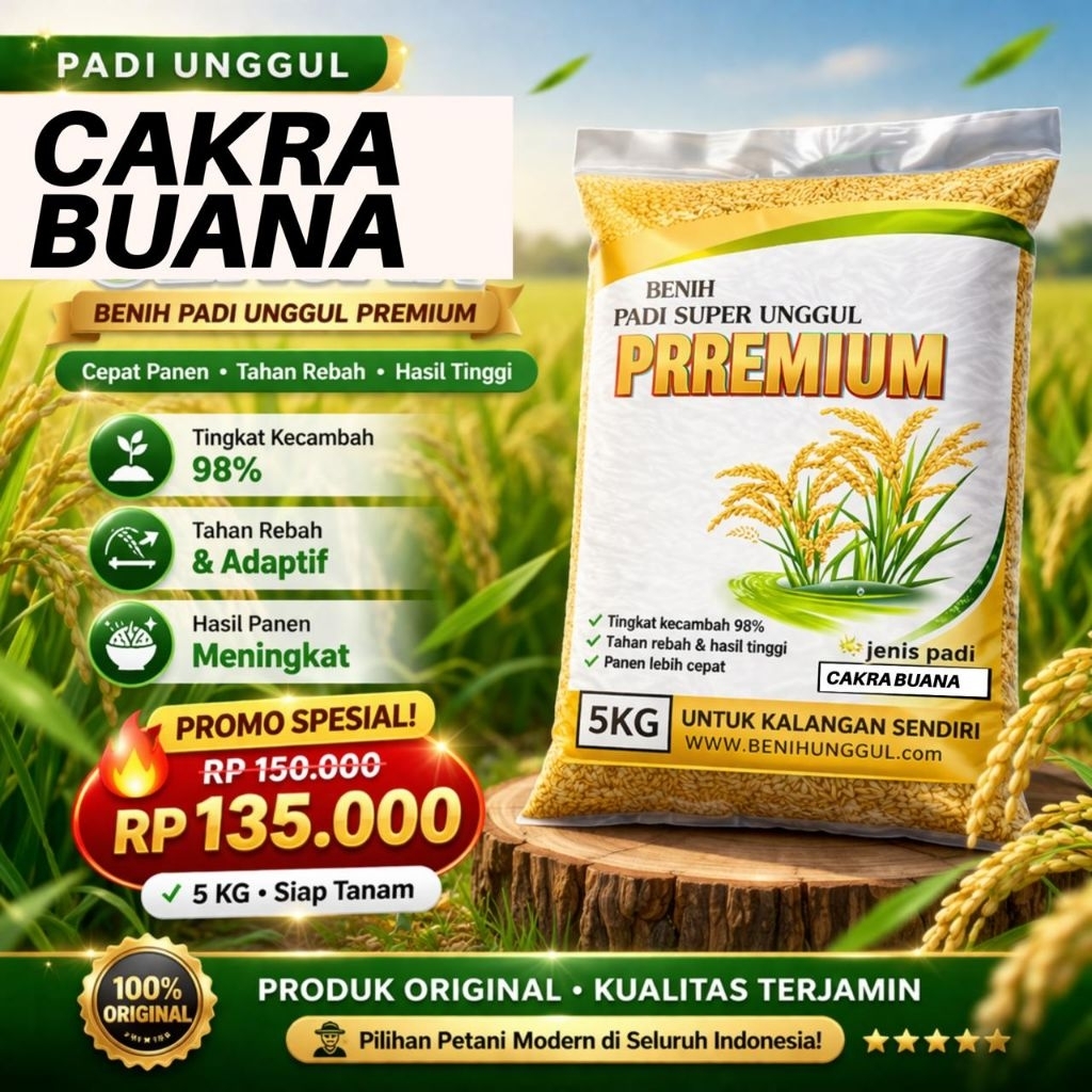 Benih Padi Cakrabuana 04 Kemasan 5kg
