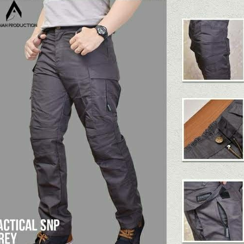 Celana panjang tactical/cargo bahan  cotton japan drill