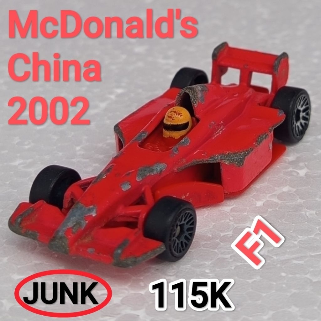 Hot Wheels MCD Mc Donald Mobil Balap F1 Merah Loose Junk