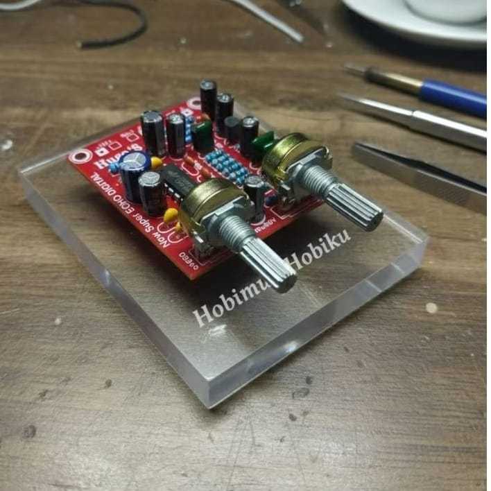 Echo Reverb Digital Kit dengan Potensio Speed dan Reverb, Ukuran PCB 6 x 5 cm