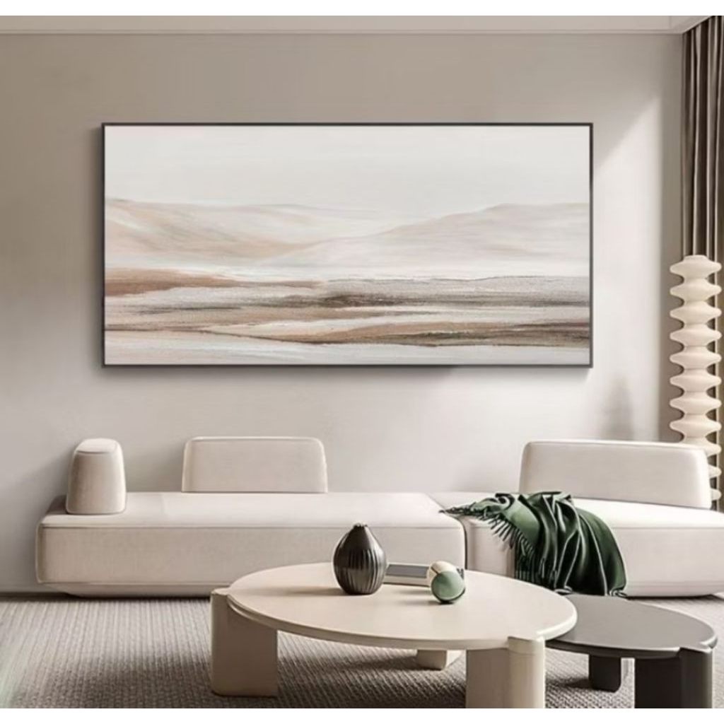 LUKISAN PEMANDANGAN AESTHETIC ( INCLUDE FRAME)