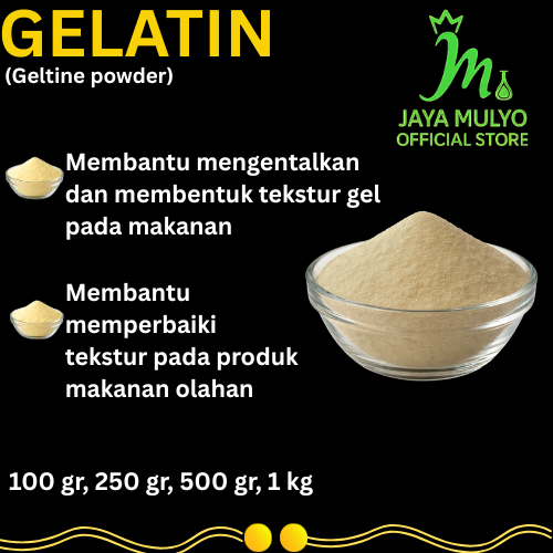 Gelatin Bubuk 100 gr/ Gelatine Powder / Gelatin Bubuk Sapi
