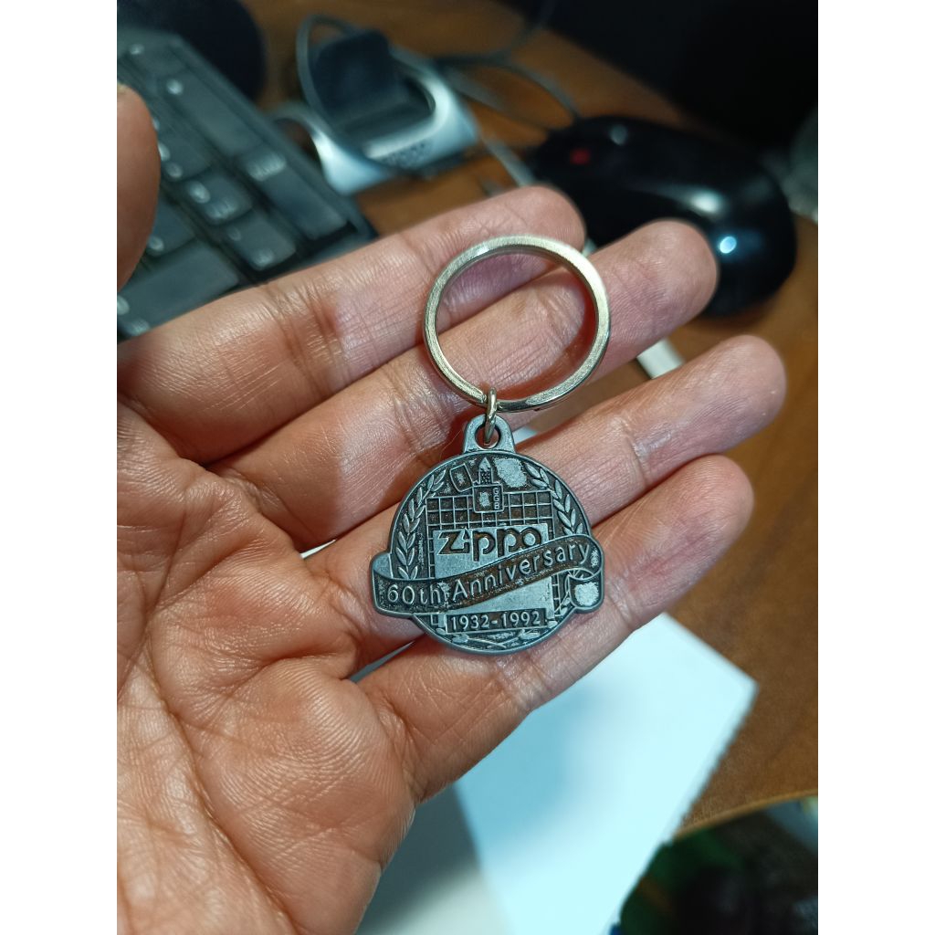 Zippo Keychain Key Ring 60th anniversary 1932-1992