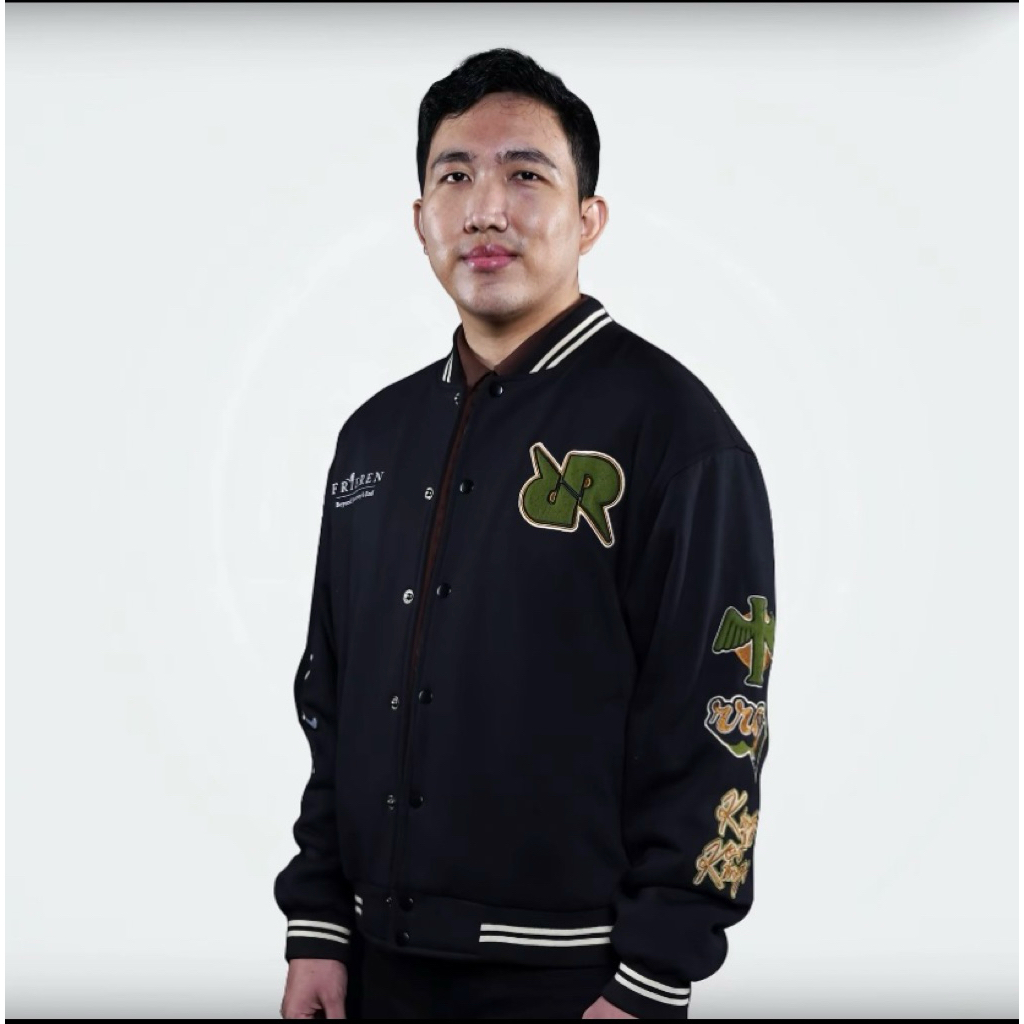 JACKET VARSITY BASEBALL RRQ FRIEREN SABLON DTF BIG SIZE S M L XL XXL 3XL 4XL 5XL 6XL VARSITY TEAM RR