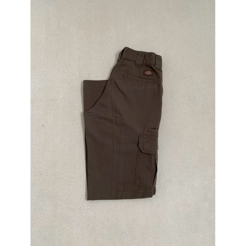 DICKIES - WP595 REGULAR STRAIGHT FIT CARGO CELLPO PANTS MUSHROOM SIZE 30