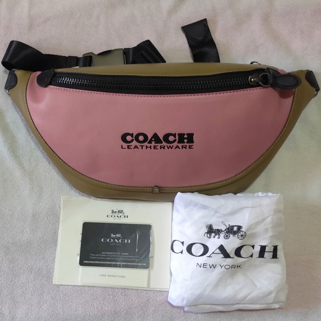 Tas Coach League Colorblock Waistbag Wanita Pria New