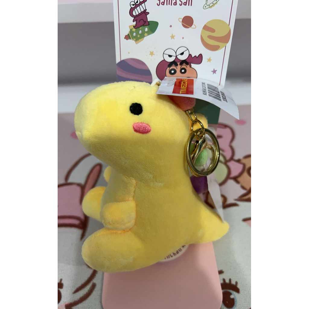 Boneka gantungan kunci Dino yellow