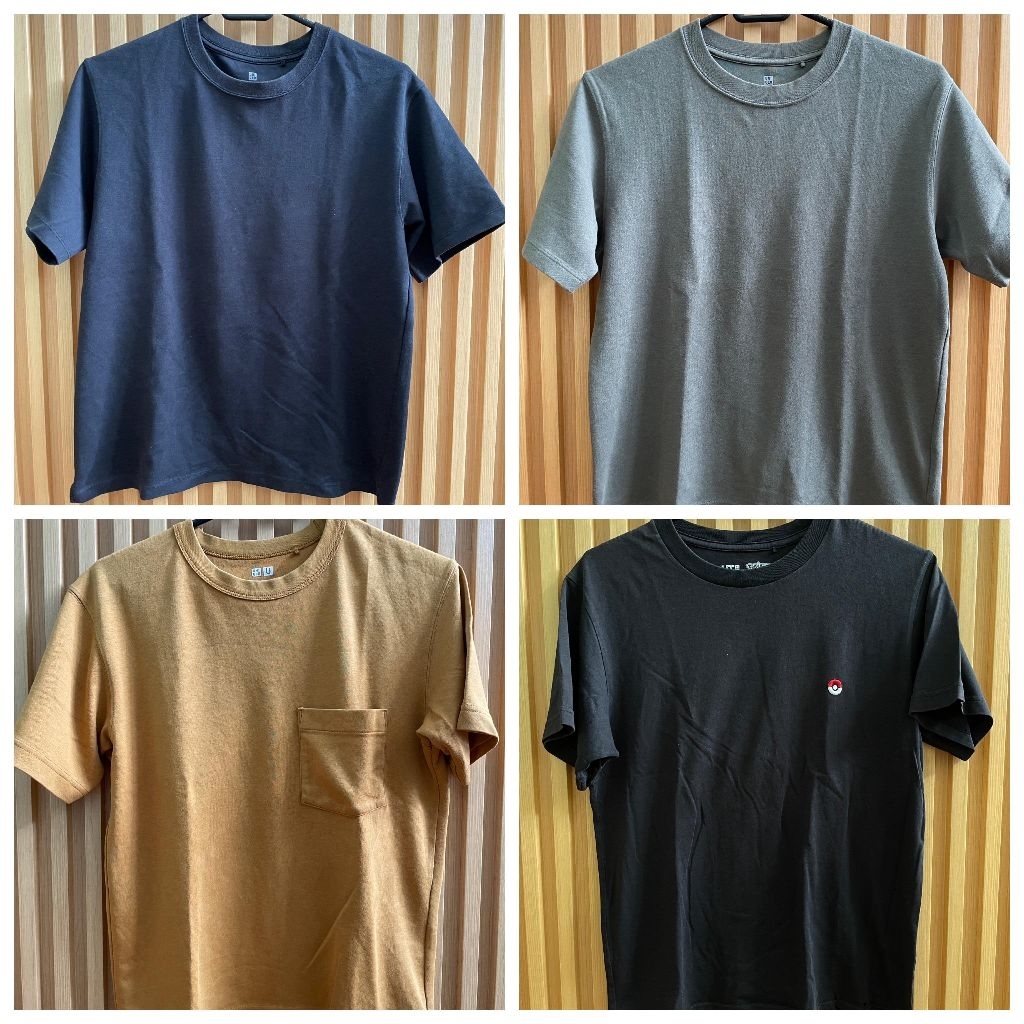 Kaos Uniqlo polos anak cowok laki-laki usia 11-13 tahun ORIGINAL PRELOVED