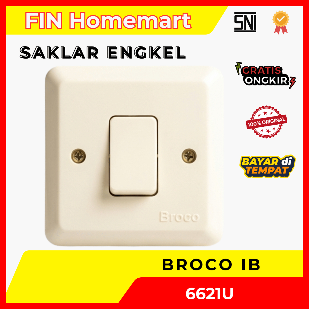 Saklar Engkel IB Broco 6621U  | S/E IB Broco 6621U