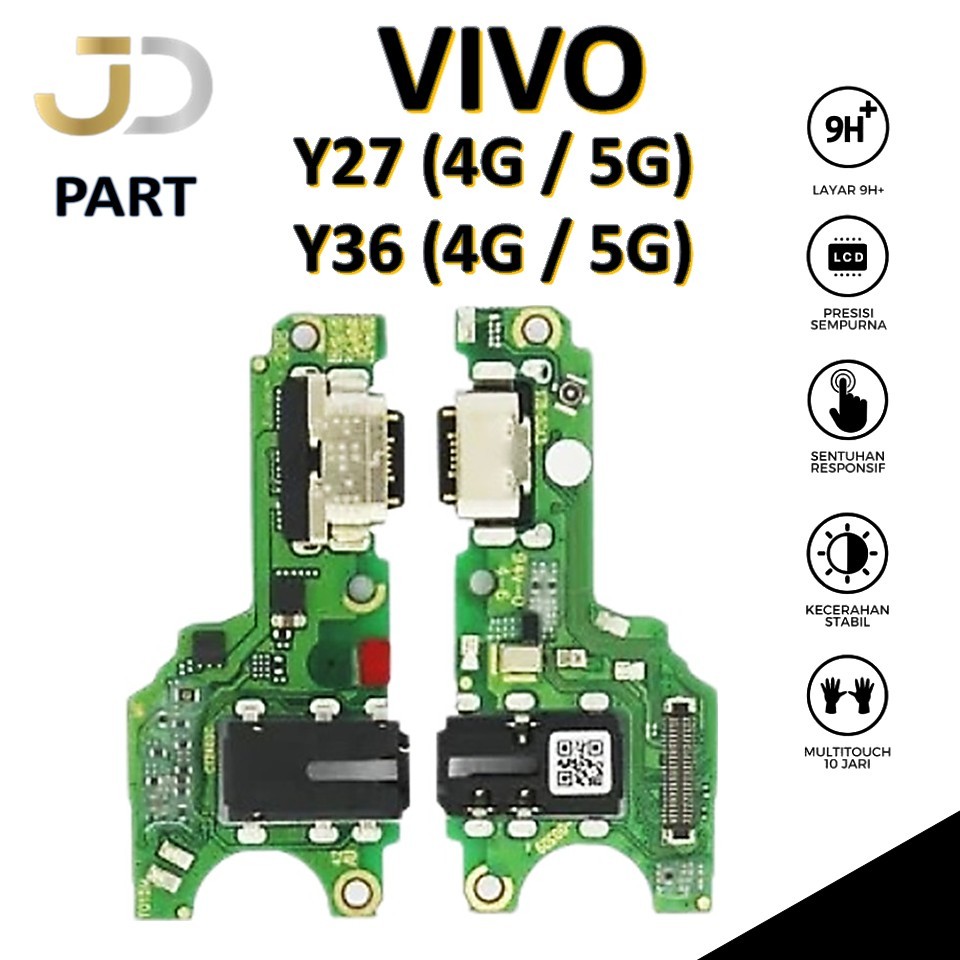 FLEXIBEL PAPAN CAS VIVO Y27 4G / Y27 5G / Y36 4G / Y36 5G + CONNECTOR CHARGER + CONNECTOR HANDSFREE 