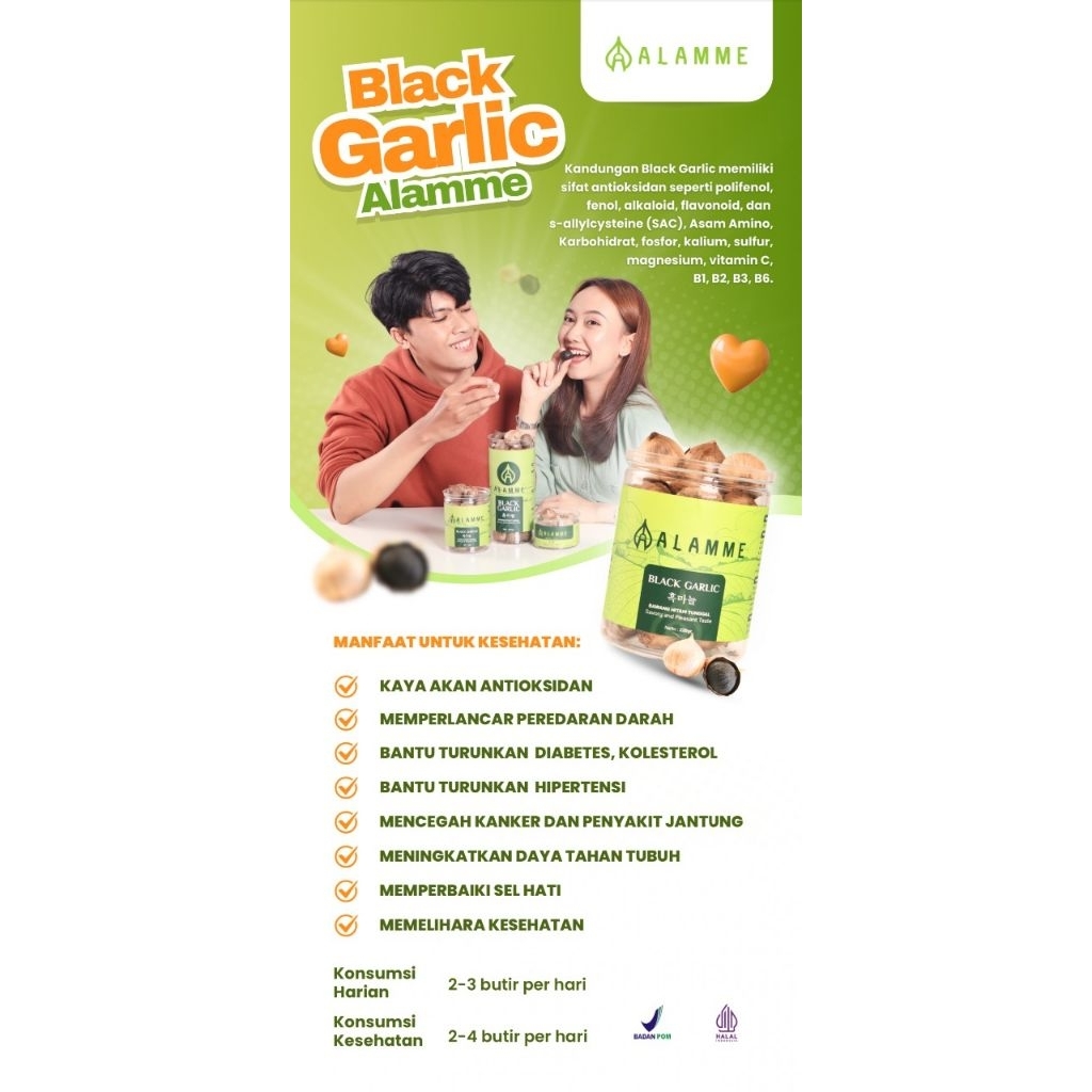 Black Garlic bawang tunggal dari ALAMME 500gr