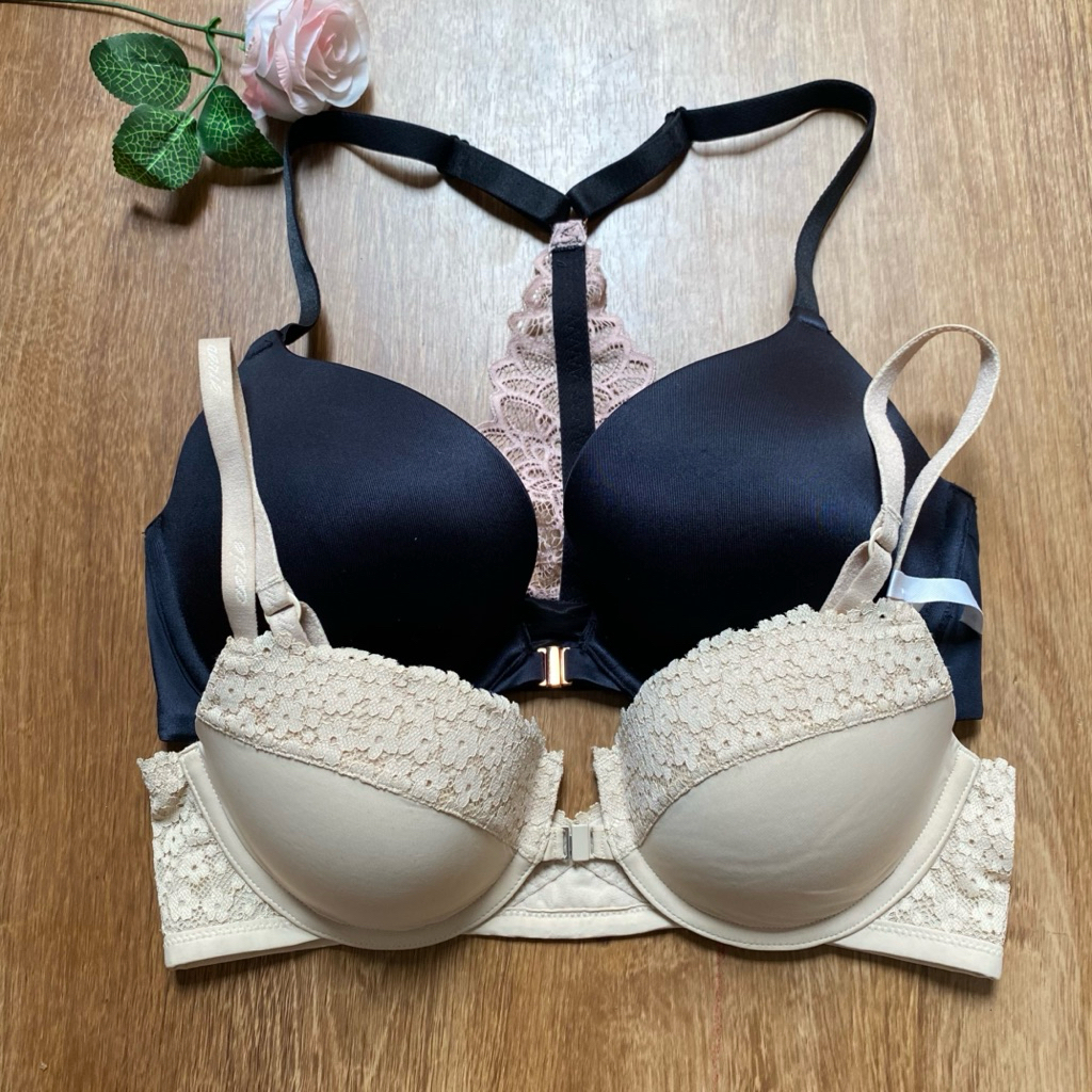 BRANDED BRA BERKAWAT PUSH UP KAIT DEPAN SIZE 34D 34B B75 D75