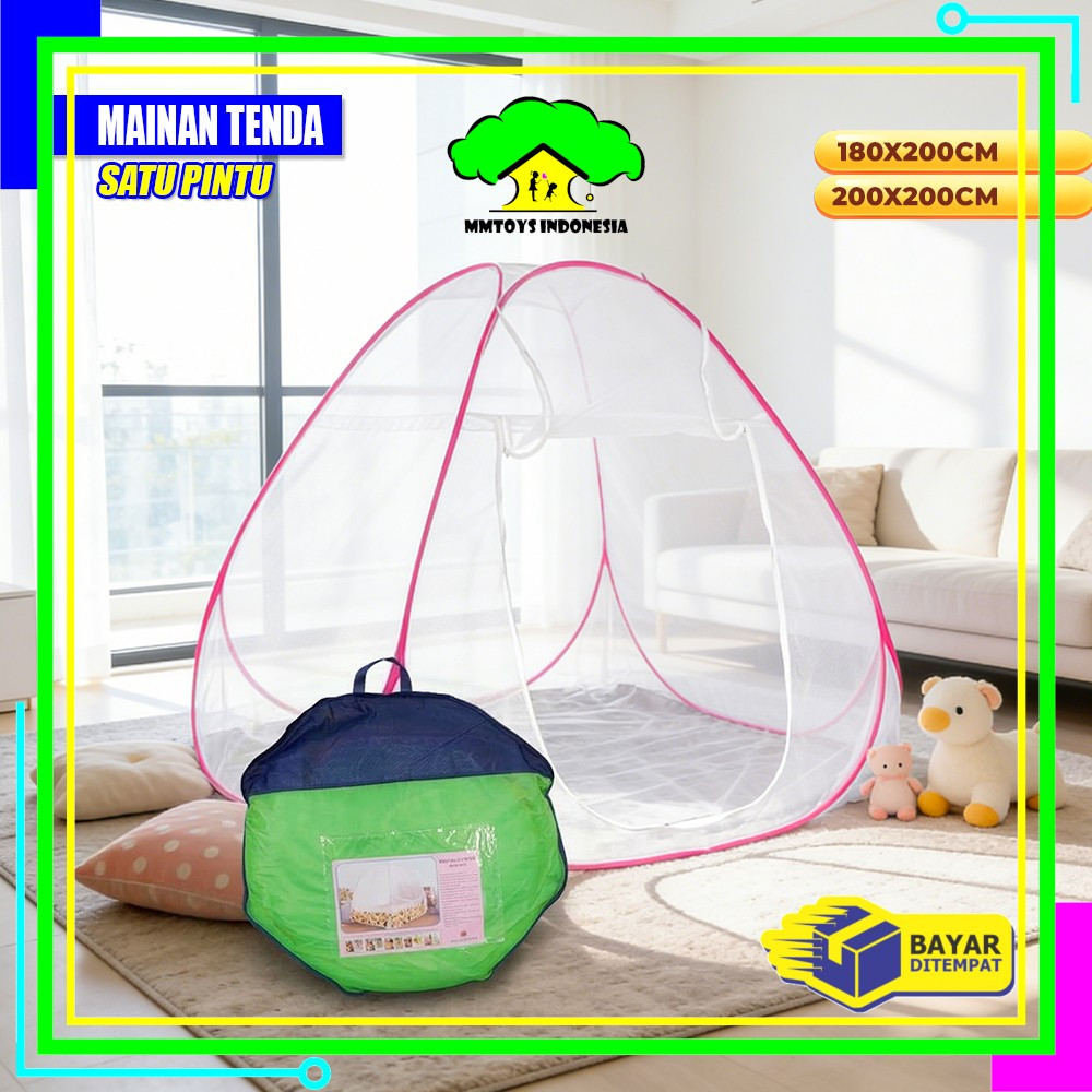 MI-M345 Mainan Tenda Anti Nyamuk Kelambu Tidur Lipat Bayi UK 180x200 / Kelambu Lipat Anti Nyamuk Ana