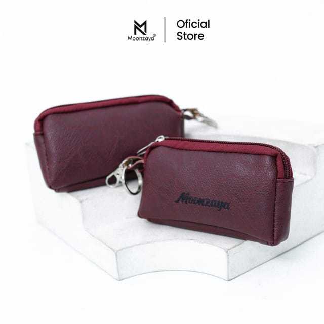 MOONZAYA DOMPET KOIN DAN STNK BY MOONZAYA DOMPET SIMPEL DOMPET KOIN MAROON