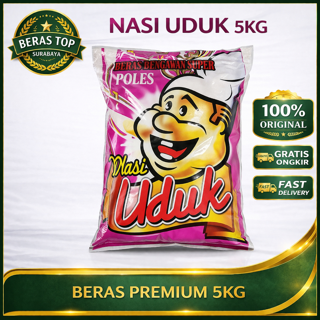 [READY SURABAYA] Beras Uduk 5kg Spesial - Beras Khusus Nasi Uduk & Nasi Kuning Gurih