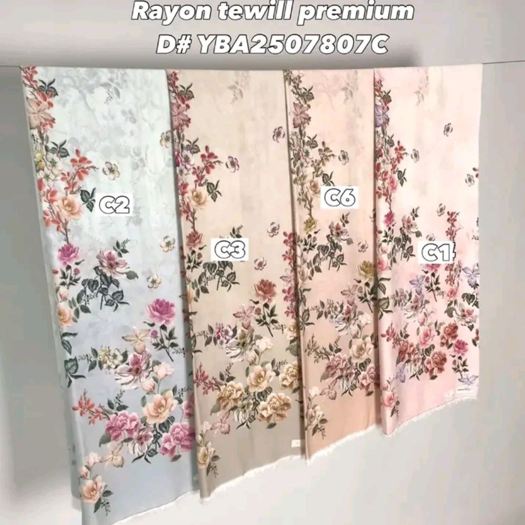 Kain Bahan Rayon Twill Premium Motif Marsella