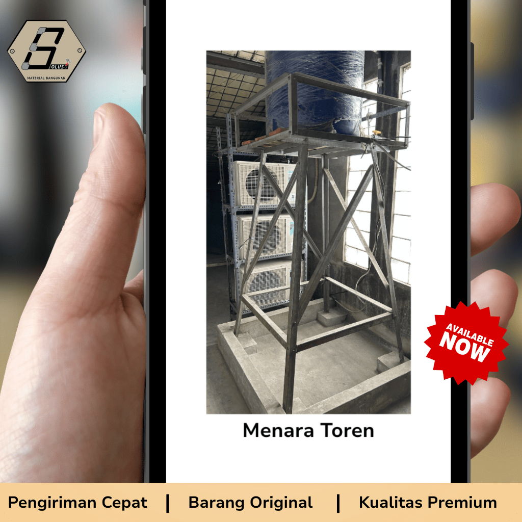 TIANG MENARA TOREN TANGKI AIR 500 LITER T. 2 METER FLATPACK