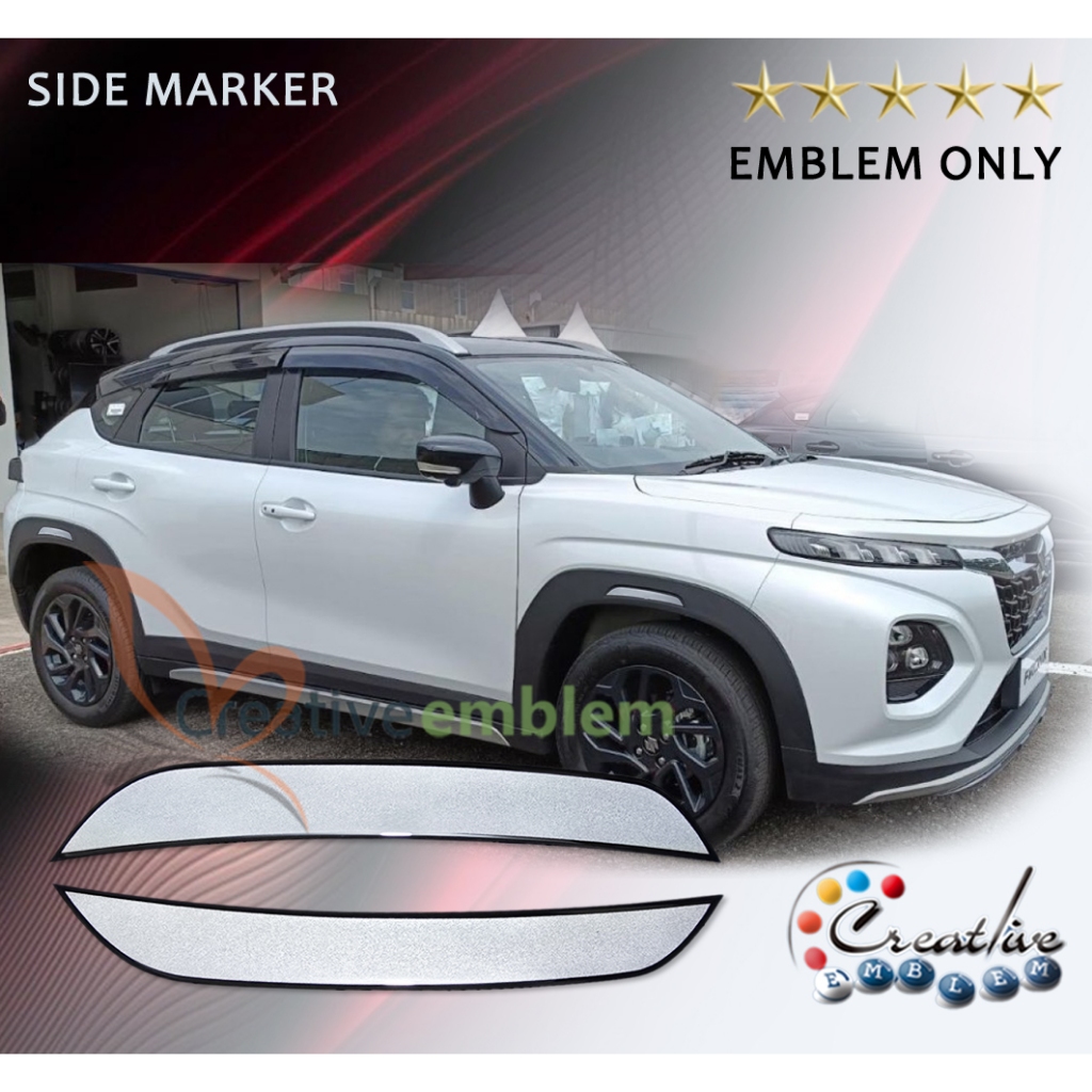 Side Marker Emblem Suzuki FRONX Depan Belakang Putih Polet Hitam