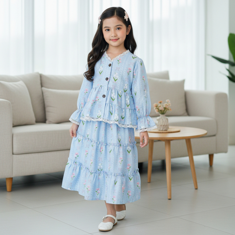 Najwa - LANGSUNG KIRIM Setelan Anak Tanisa Motif Bunga Terlaris / Fashion Oneset Anak Perempuan Atas