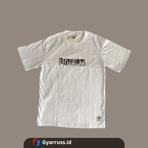 Gyarruss.id Kaos Putih Osing Heritage I Kaos Lengan Pendek I Kaos Unisex I Kaos Banyuwangi