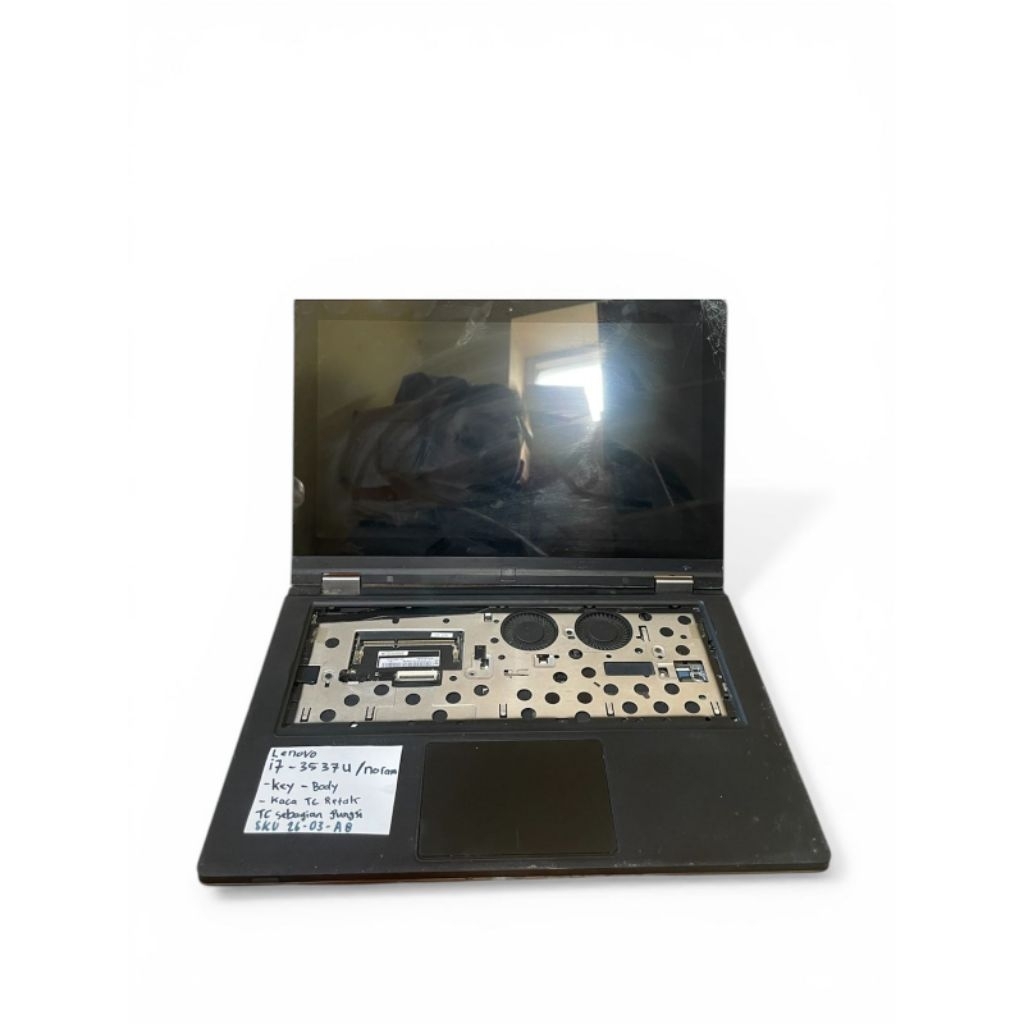 Laptop Lenovo Core i7-3537U Tanpa RAM HDD Minus Keyboard TC Retak Body Sesuai Foto