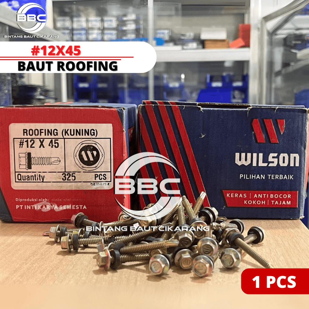 Sekrup Roofing HEX / SDS #12X45 Sekrup Atap Baja Ringan 12x45 (4.5 cm)