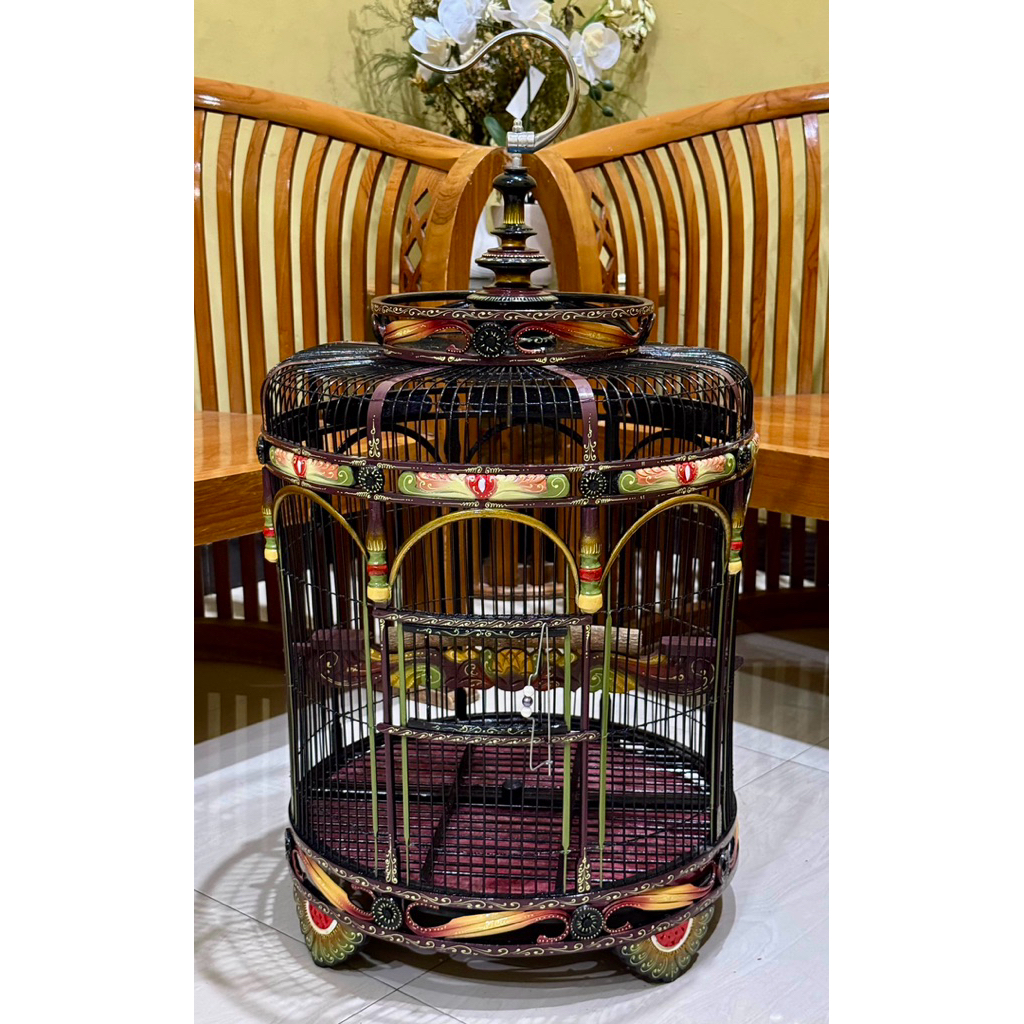 sangkar burung perkutut mashio mataram klasik ganjel finising duco (full cat mobil)