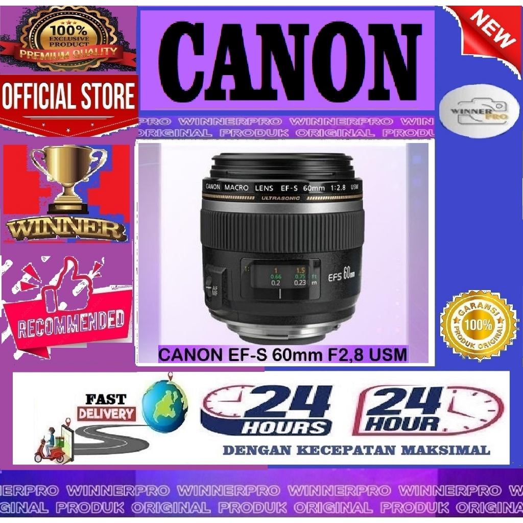 Lensa Canon EF-S 60mm F2.8 Macro USM