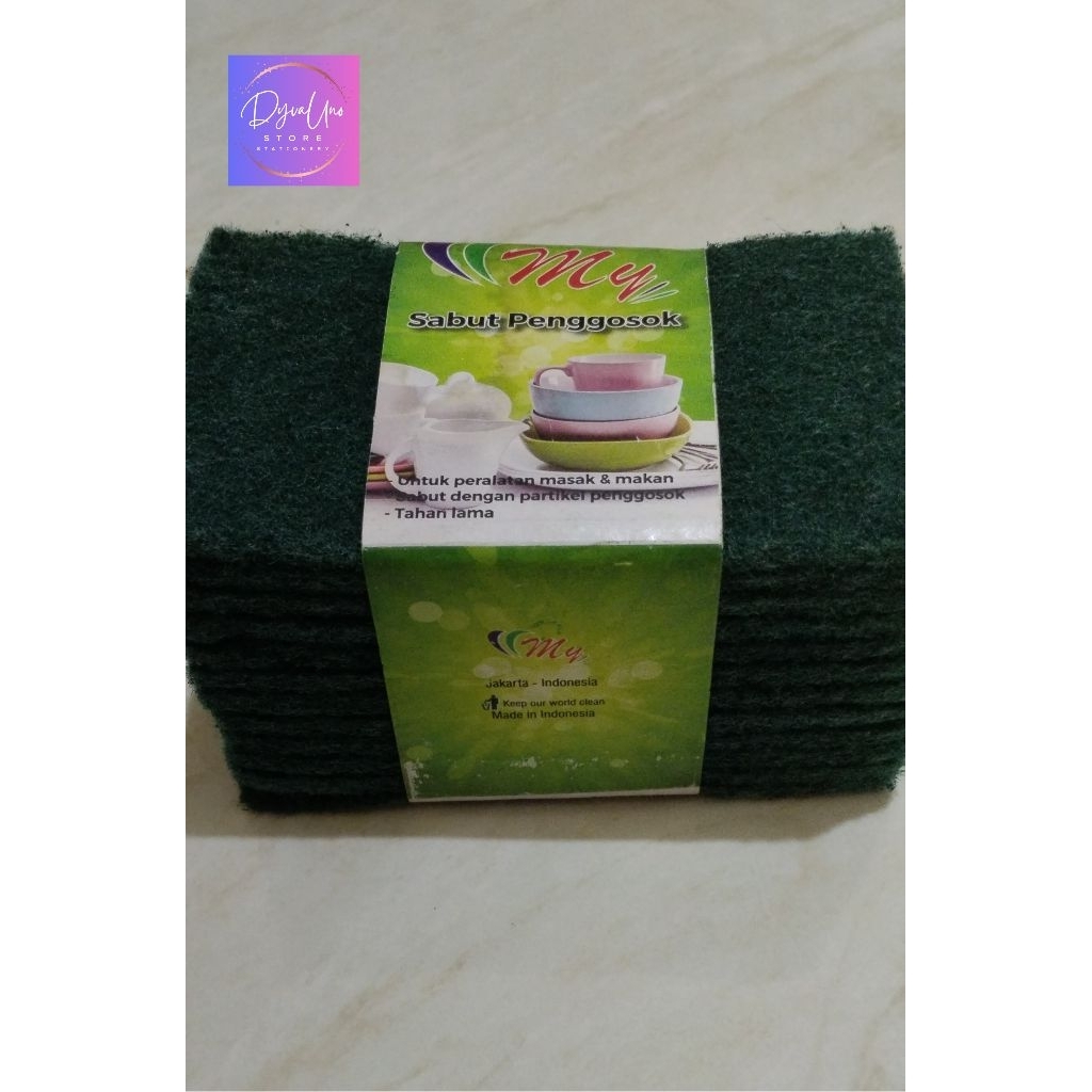 sabut cuci piring kasar hijau /sabut penggosok/sabut cuci piring