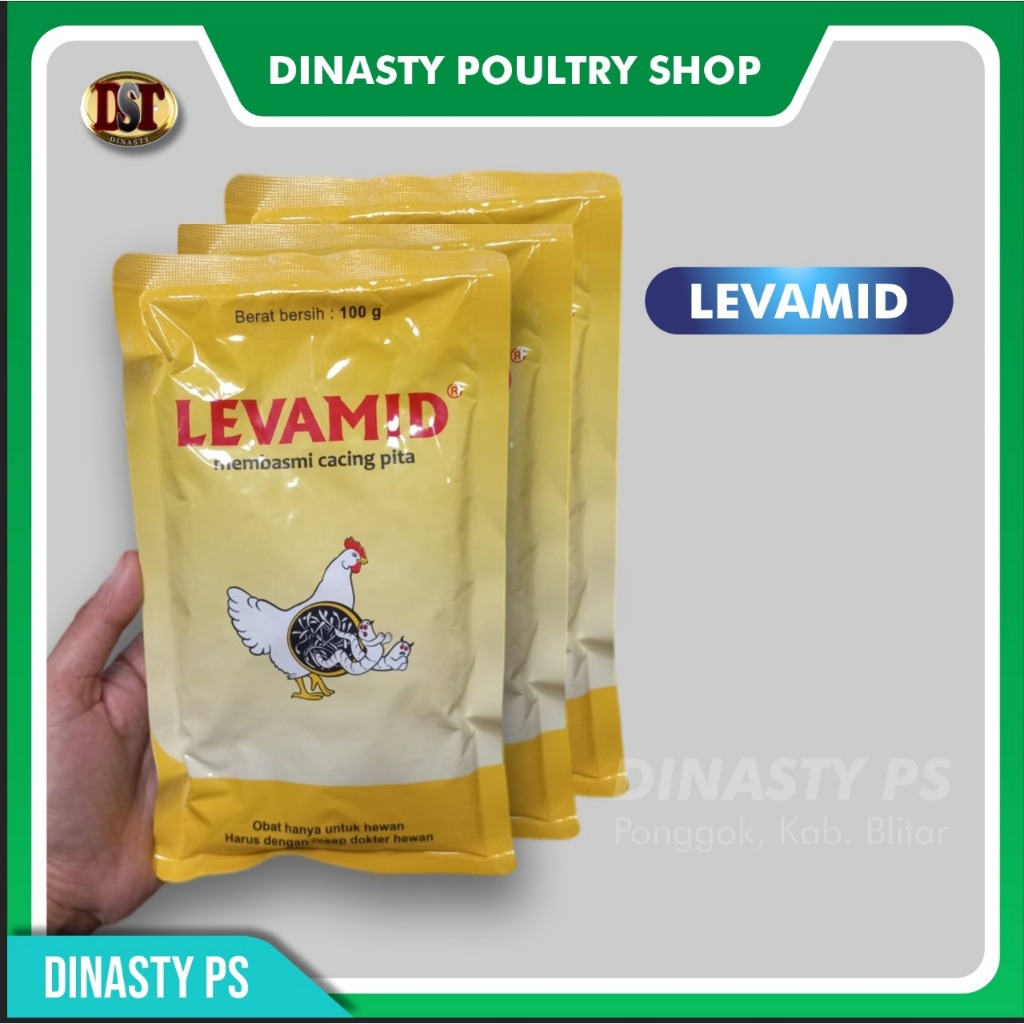 Levamid 100gr Obat Cacing Ayam Pembasmi Cacing Pita Unggas Obat Cacing Ternak