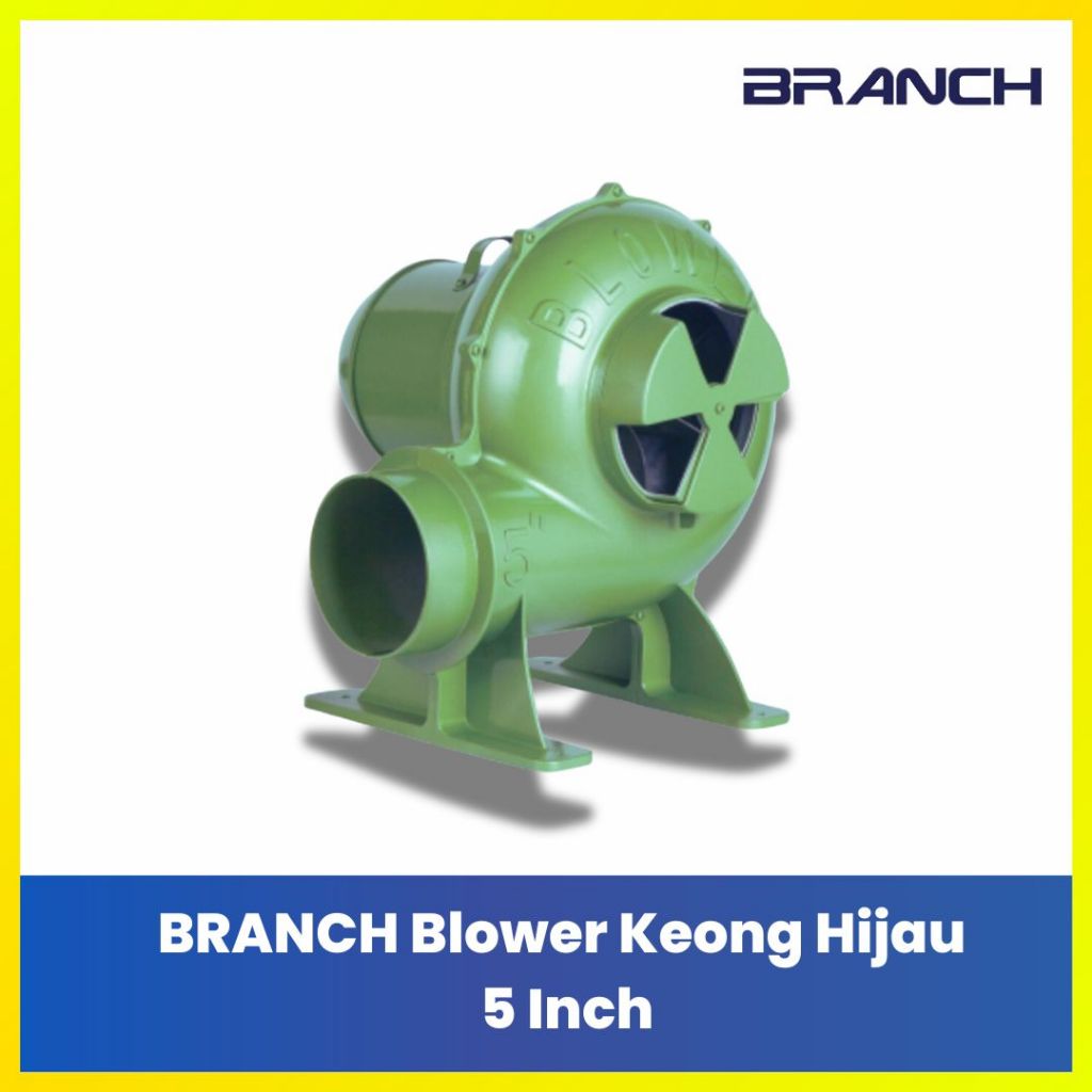 Branch Electric Blower Keong Hijau Original 5" 125mm - Alat Tiup Udara Tekanan Tinggi