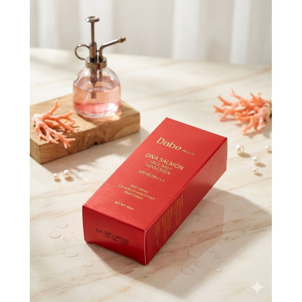 BARU SEGEL 100% ORIGINAL - Dabe Beaute Face Mist DNA Salmon Sunscreen SPF 40PA+++