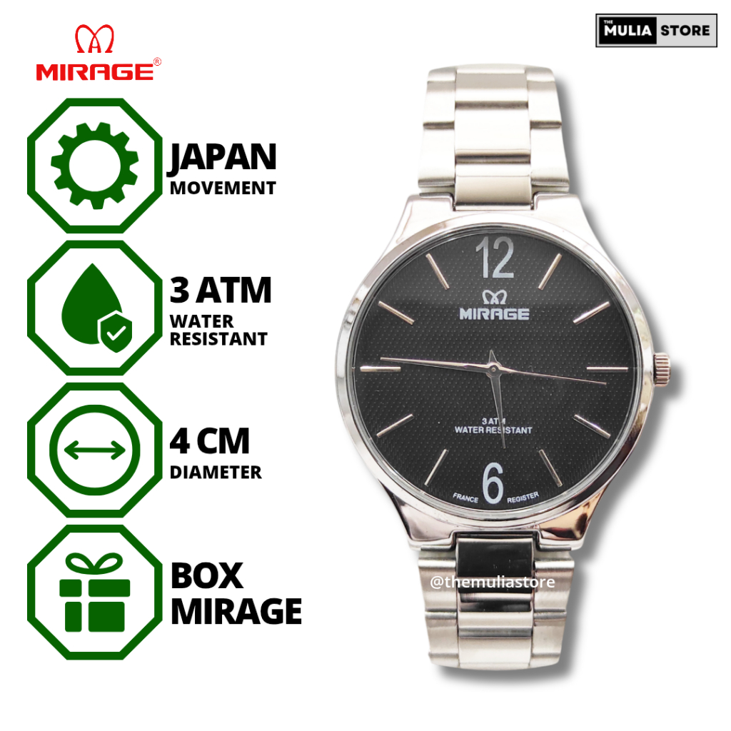 MIRAGE Jam Tangan Pria Mirage Original 18604 M Analog
