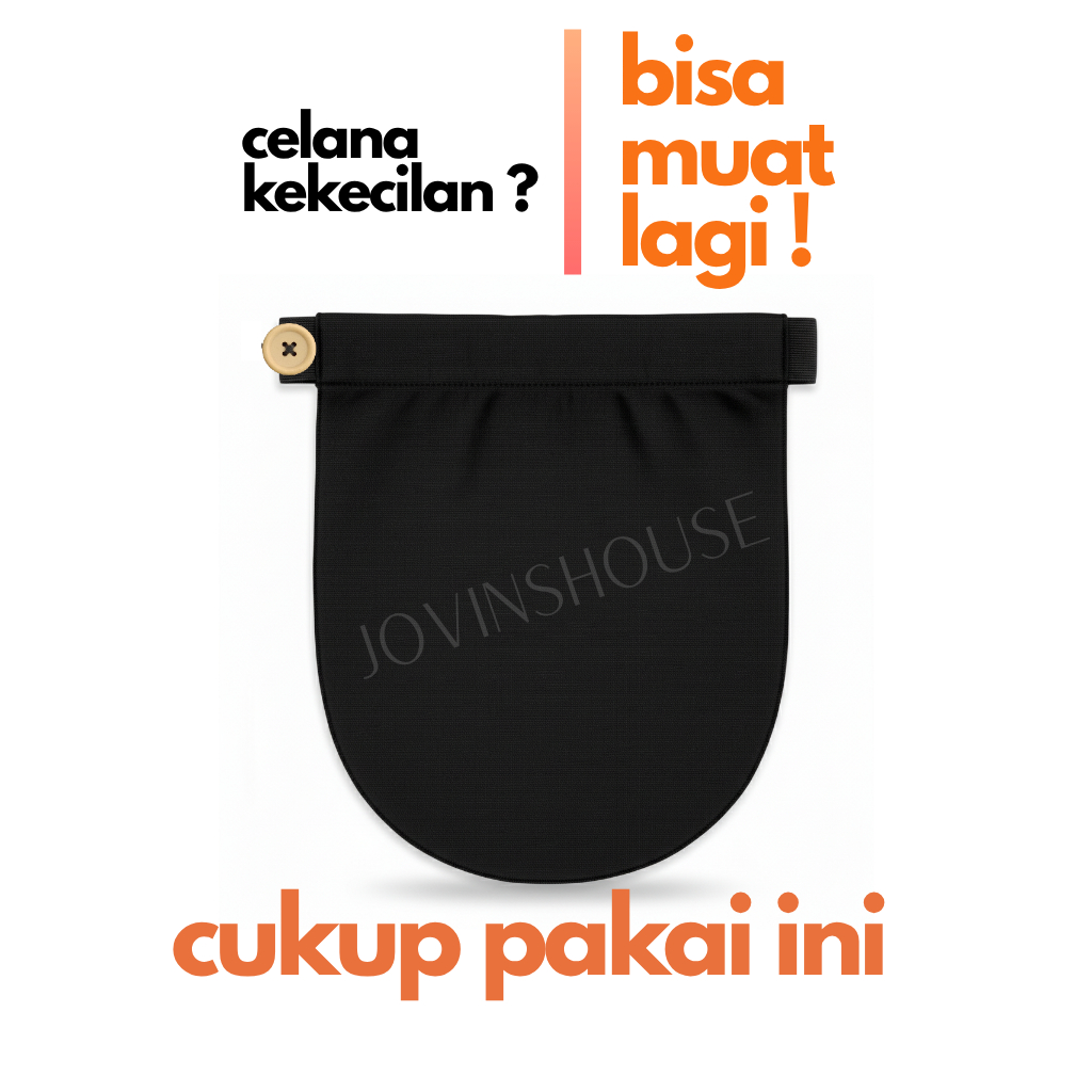 Belly Belt Extender Stretch | Penyambung Celana Hamil | Pelebar Pinggang Wanita - Tipe Kancing | Kai